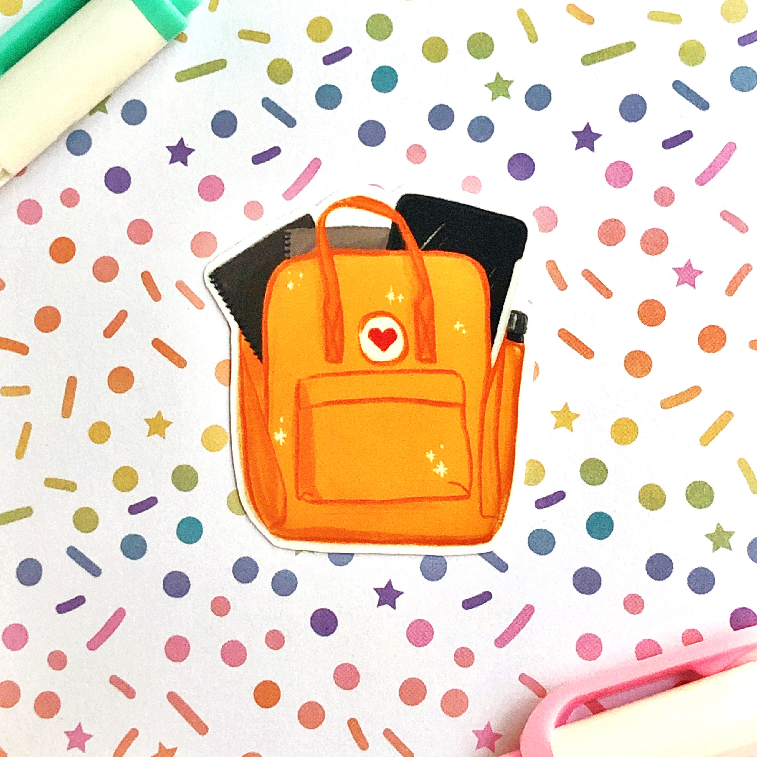 Cute Backpack Sticker Yellow Backpack Sticker Kanken Etsy