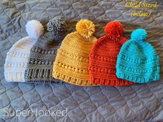 Bead Stitch Crochet Hat | Etsy Israel