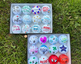 Custom Hand Drawn on Keep Sake Golf Balls