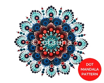 White background: PDF dot mandala pattern instructions