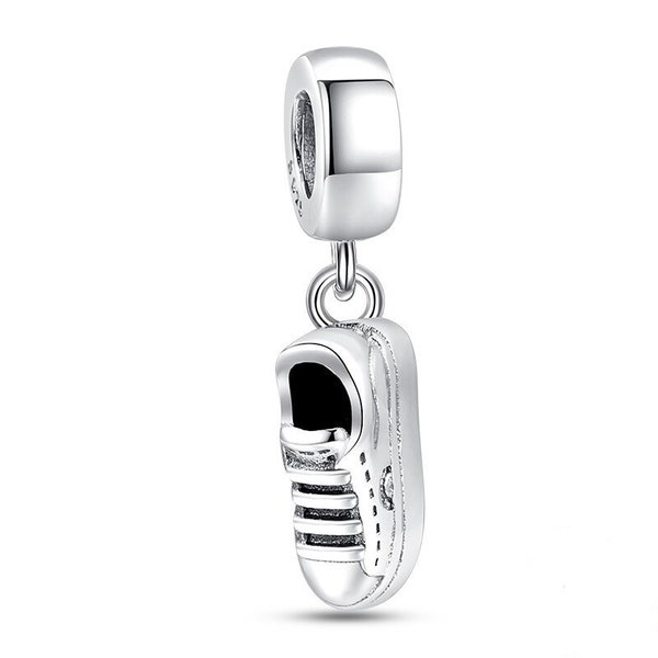 Trainer Charm Training Shoe Love to Run Jog Keep Fit Charm Genuine 925 Sterlings Silver Charm Compatible to Pandora other European Bracelets