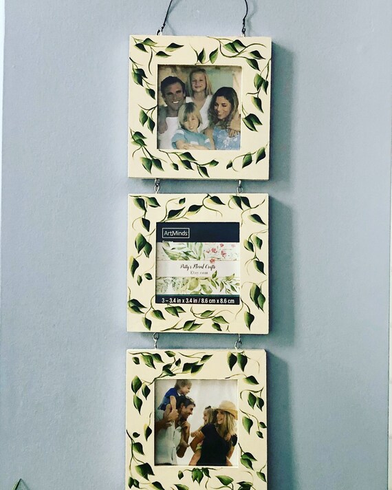 Hand Painted Wooden 3 Tier X Photo Frame