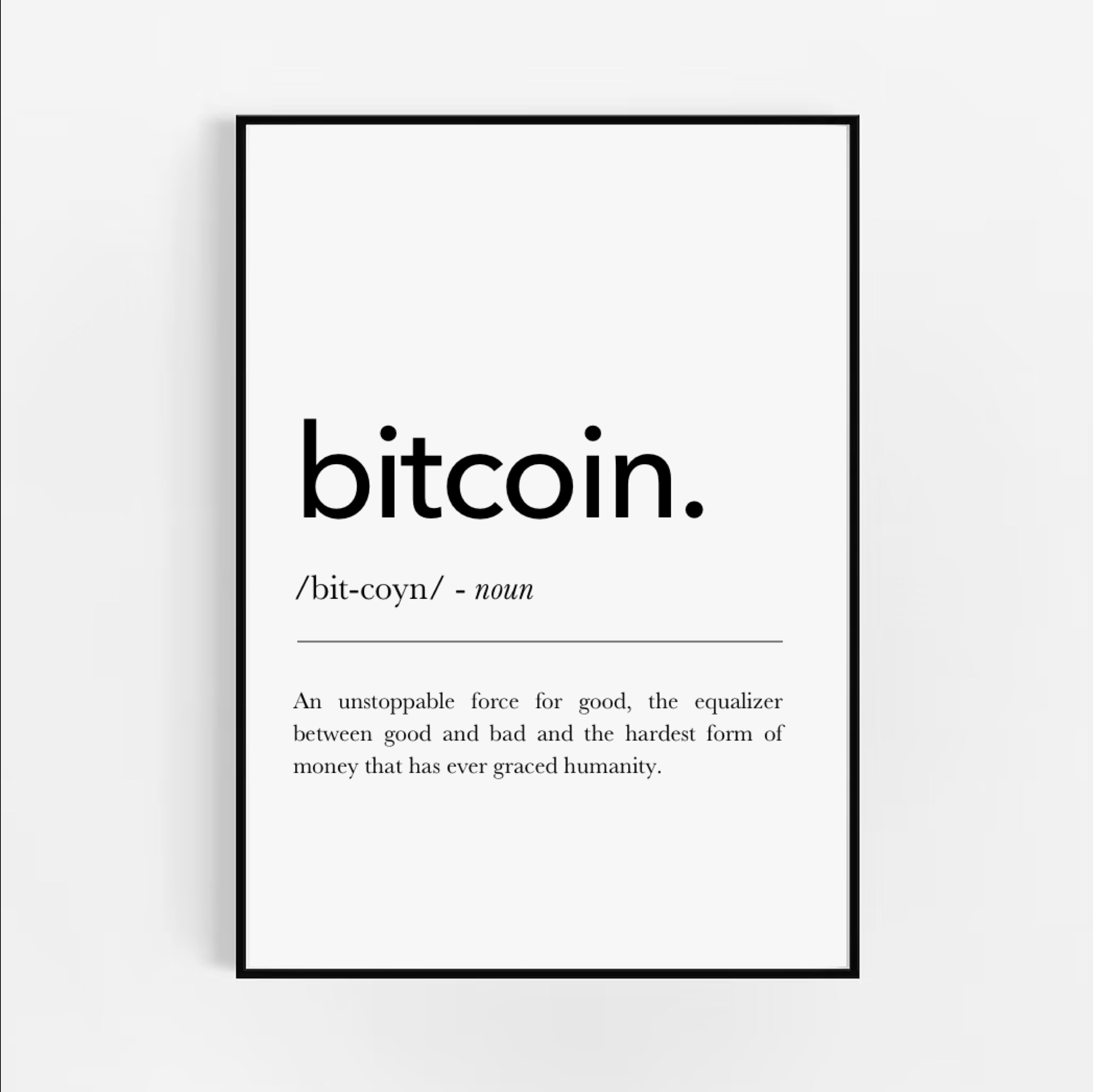 Cryptocurrency Digital Print | Bitcoin Definition | Bitcoin Poster | Crypto  Gifts Ideas | Bitcoin Wall Decor | Bitcoin Wall Art - Etsy