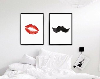 Elegant Male and Female Wall Art Duo-Pack