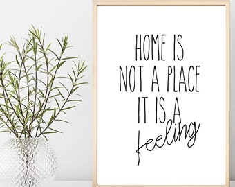home is not a place it is a feeling home decor digital art