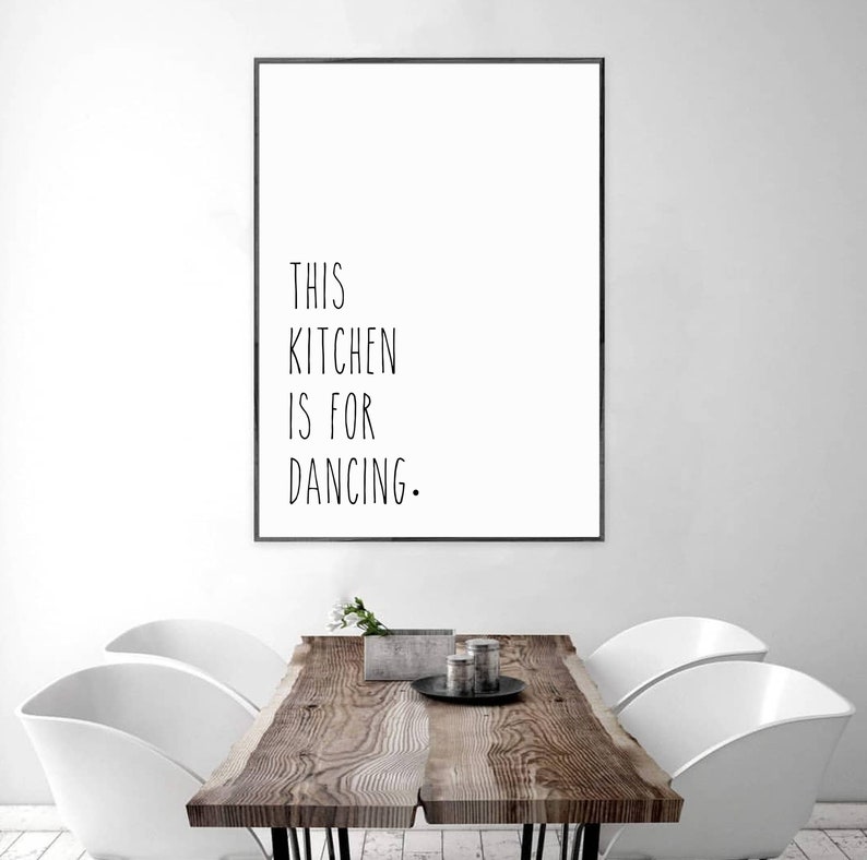 This Kitchen is for Dancing Kitchen Home Decor Wall Art Digital Art - Etsy