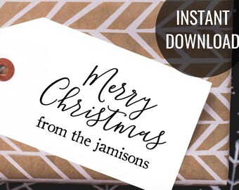 Christmas tags download, Personalized Gift Tags, Christmas Tags Template, Personalized and Printable