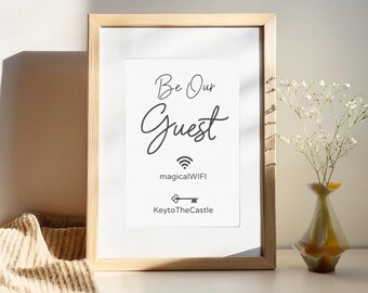 Be Our Guest Wifi Sign: Editable Password Printable (PDF)