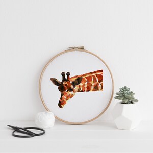 Geometrische Giraffe Kreuzstichmuster, digitaler Download