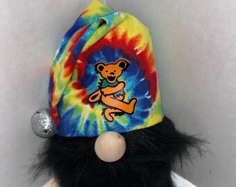 Grateful Dead Gnome Ornament tie dye hat