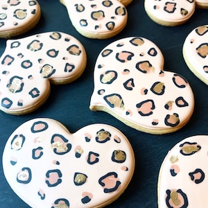 Zuckerkekse mit Leopardenmuster (1 Dutzend)