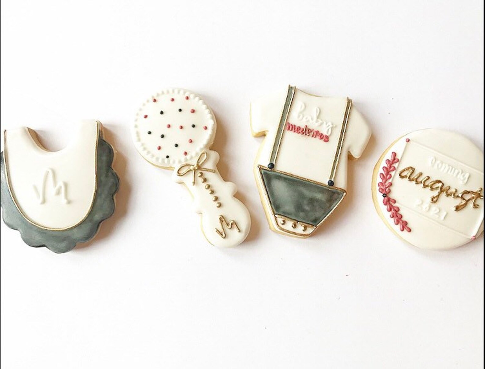 Baby Announcement Cookies Custom Colors 4 Etsy