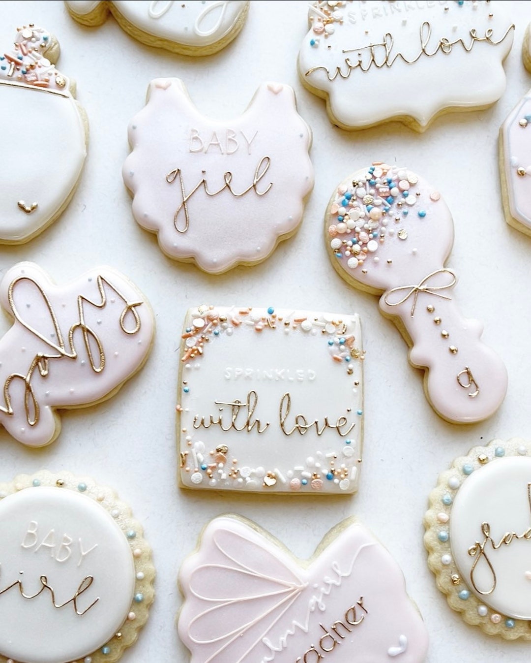 Baby or Bridal Sprinkle/shower/birthday Cookies Gender Neutral Etsy