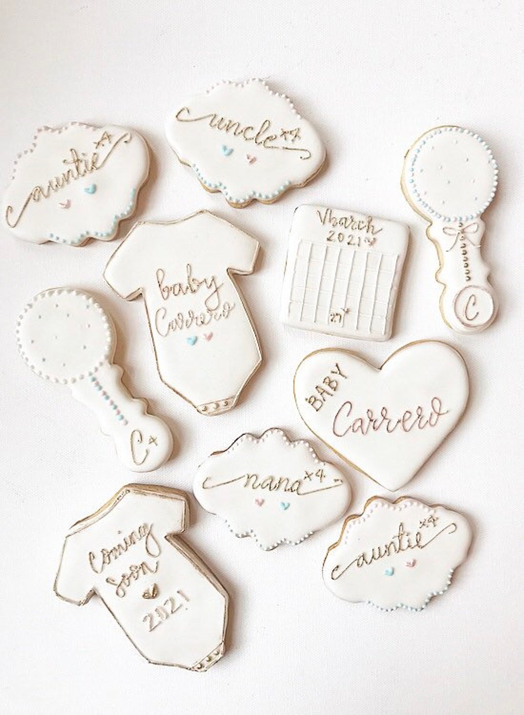 Custom Baby Announcement Cookies dozen Etsy