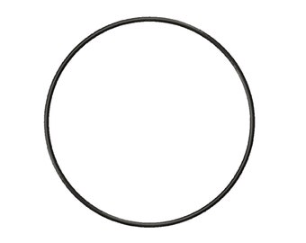 Circle Applique Embroidery Design - 3mm Thickness - 6 Sizes & 11 Formats - Instant Download Files