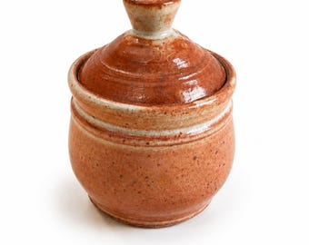 Shino Pottery Jar: Wheelthrown, Handbuilt, Oven Safe Storage Container