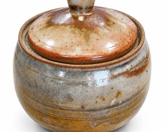 Shino with red oxide med sized jar