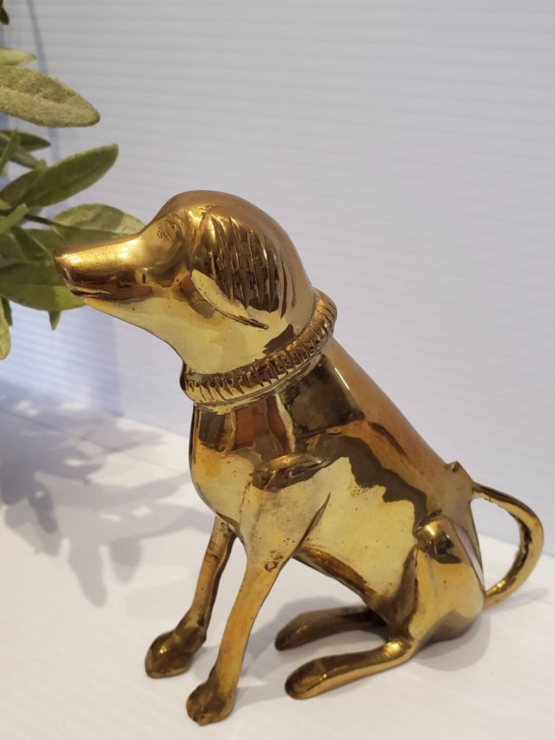 Vintage Brass Dog Figurine Dog Collectibles Brass Decor Etsy