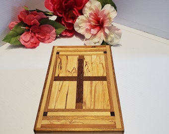 Vintage Inlaid Marquetry Wood Lidded Box