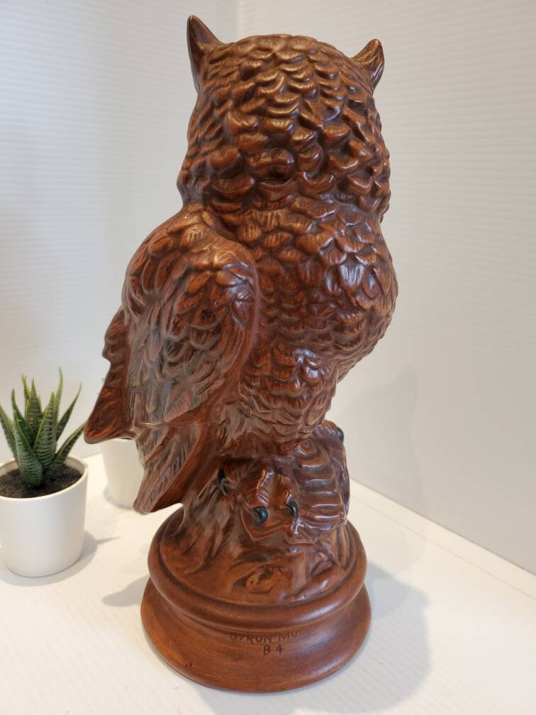 Vintage Owl Statue 1984 Byron Molds Ceramic Vintage Owl Etsy Nederland