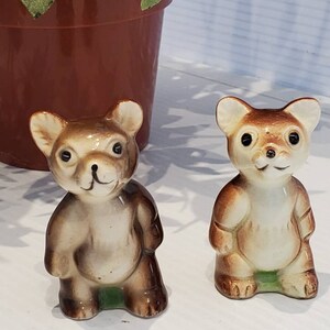 Vintage Ceramic Bear Figurine Set, Anthropomorphic Bears, Kitsch Bears, Bear Decor, Bear Collectibles, Bear Themed Gifts, Bear Ornaments