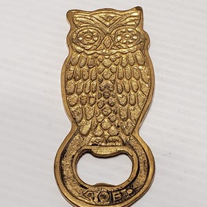 Vintage Brass Owl Bottle Opener, Brass Collectibles, Brass Decor, Owl Collectibles, Barware, Owl Barware, Owl Giftware, Owl Drinkware