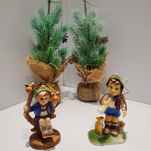 ヴィンテージ プラスチック フンメル スタイル クリスマス ツリー オーナメント、プラスチック 香港 フンメル スタイル ツリー デコレーション、子供が遊ぶツリー オーナメント