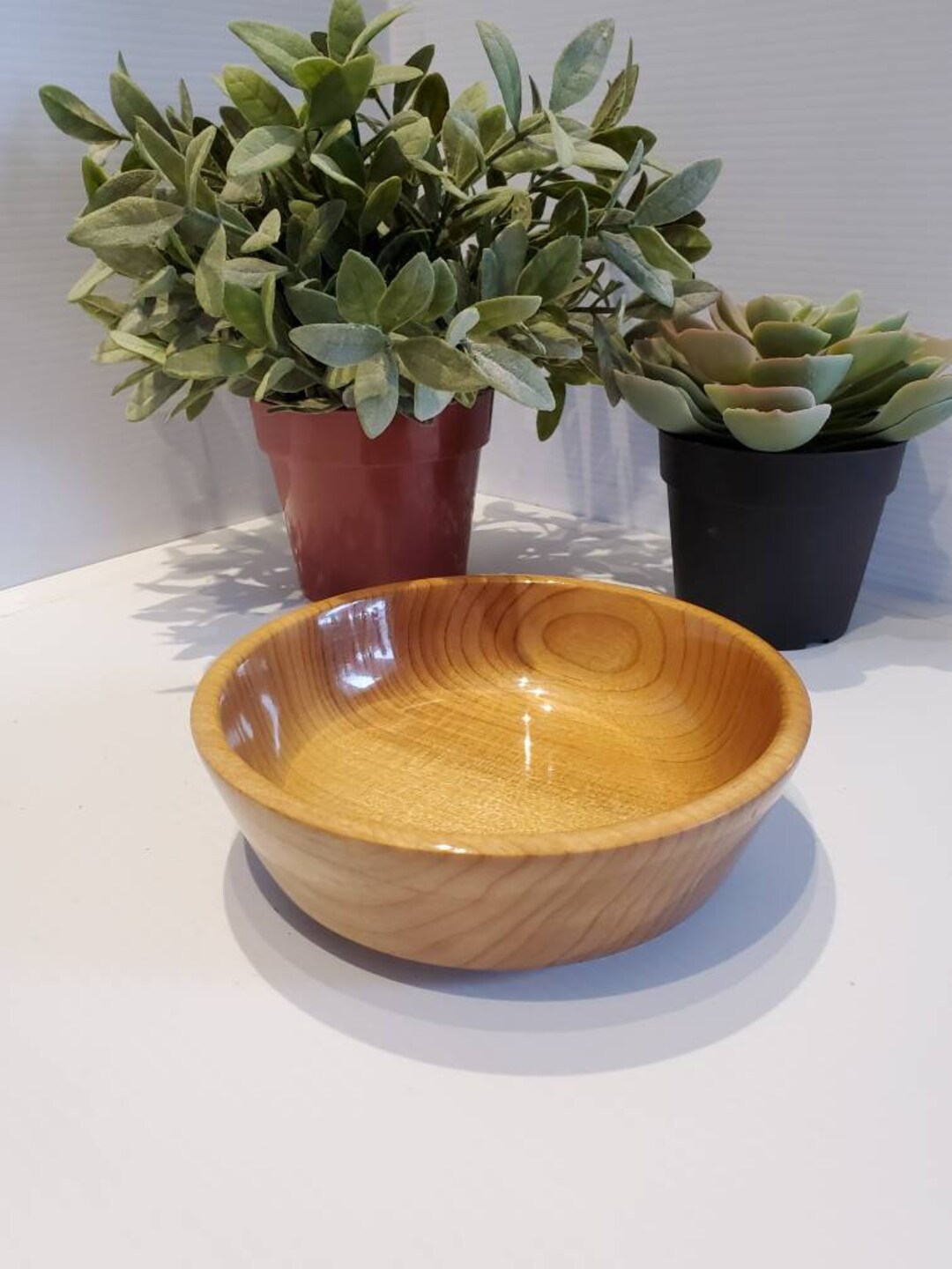 Vintage Myrtle Wood Nut Candy Bowl, Handmade, Catch All Bowl, Artisan