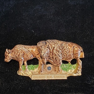 Vintage Buffalo Lions Club Pin Calgary, Commemorative Lions Club Pin, Humanitarian Pin, Lions Club Brooch, Lions Club Canada, Collectors Pin