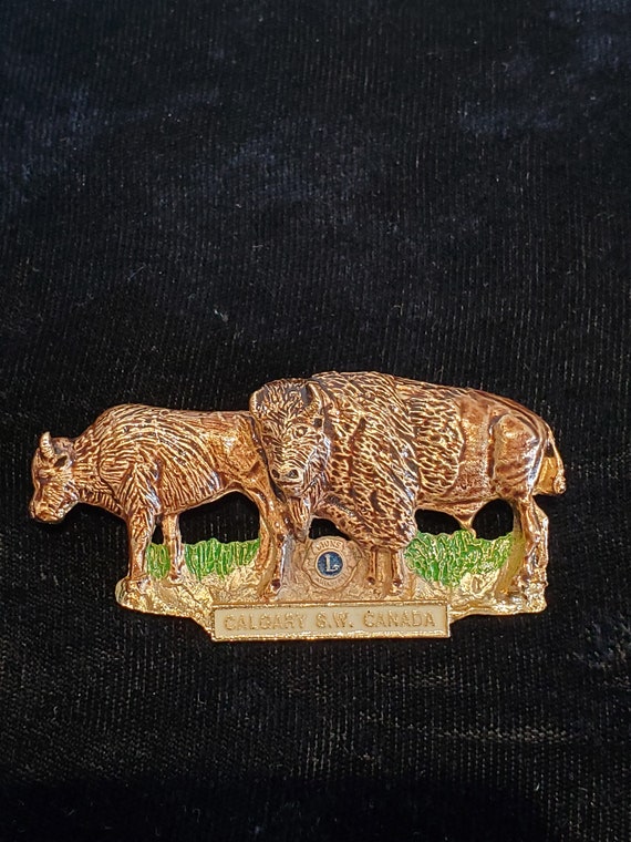 Vintage Buffalo Lions Club Pin Calgary, Commemorat