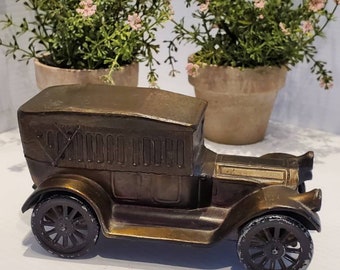 Vintage Diecast 1908 Banthrico Classic Model Car Coin Bank, 70s Diecast Old Car Bank, Old Fashioned Car Coin Banks, Old Classic Car Decor