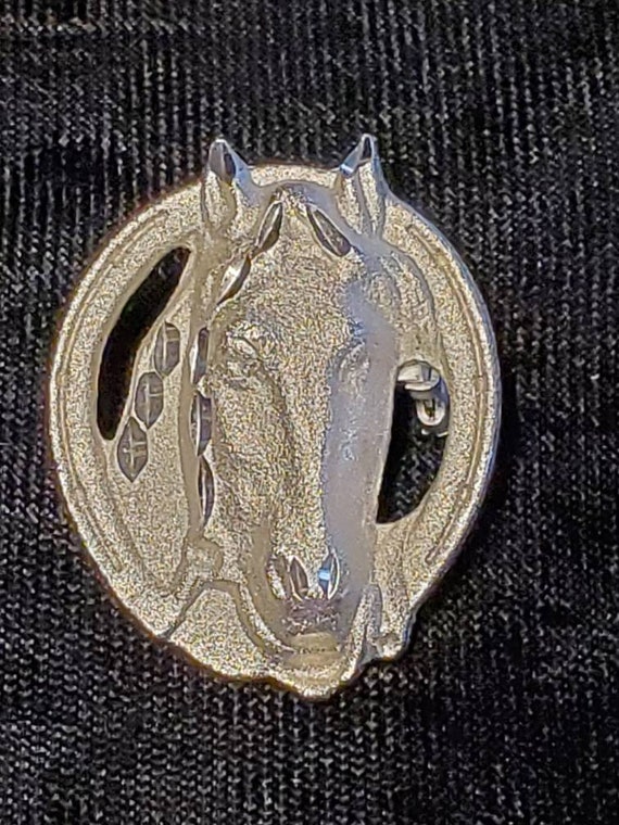 Vintage Silver Tone Horse Brooch, Horse Jewelry, E