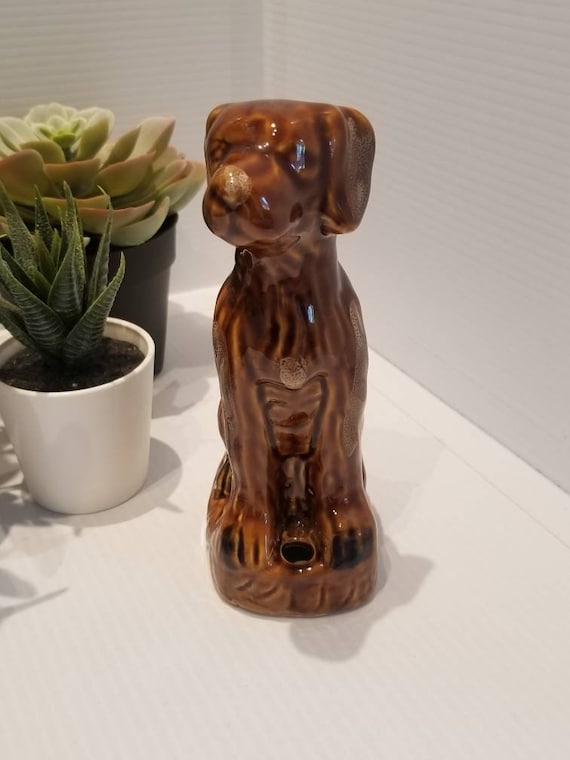 Vintage Porcelain Brown Dog Toothbrush Holder Old Dog Figurines Ceramic Animal Figurines Dog Lover Gifts Vtg Dog Ornaments Dog Decor Etsy Canada