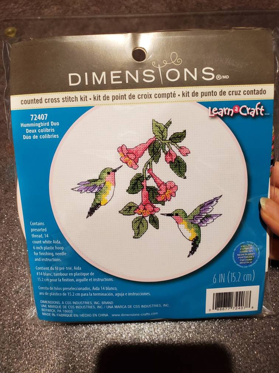 Hummingbird Counted Cross Stitch Craft Kit Dimensions Etsy