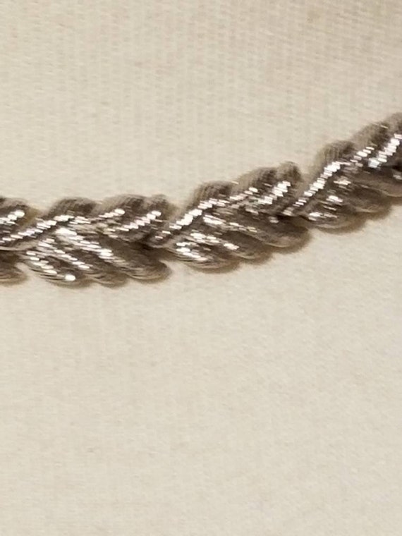 Vintage Link Leaf Necklace And Bracelet Set, Mid … - image 4