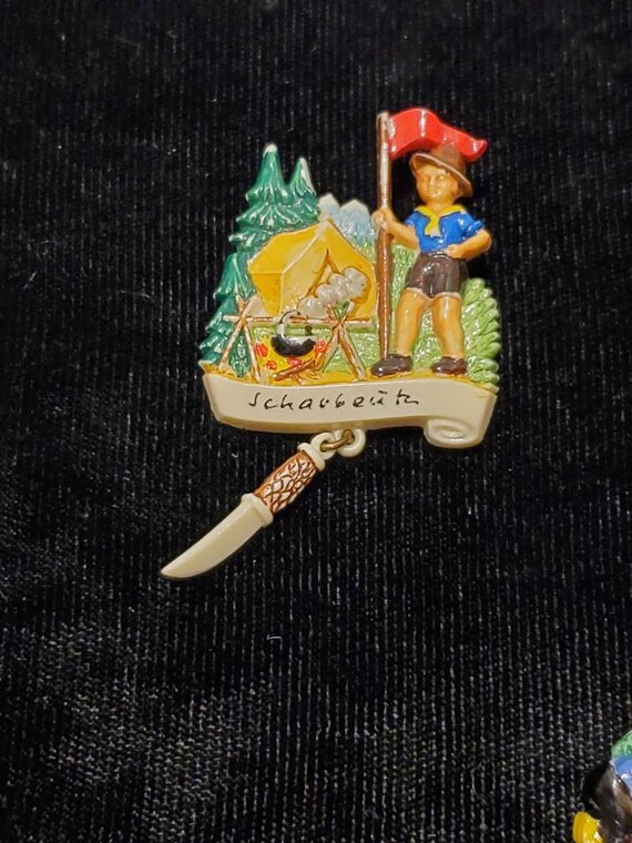 ヴィンテージ セルロイド ドイツ観光ブローチピン、ドイツ