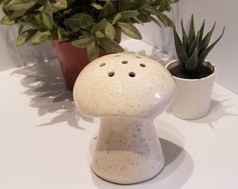 Vintage Ceramic Mushroom Shaker, Mid Century, Circa  1970s, Groovy Mushroom Decor, Retro Mushroom, Pottery Mushroom Decor, 70s Kitchen