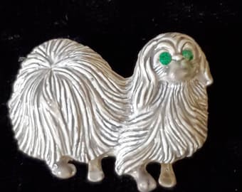 Vintage Pekingese Dog Brooch, Gerry's Brand, Dog Jewelry, Pekingese Breed, Dog Owner Gifts, Gerrys Brooch, Circa 80s, Dog Brooch, Kitsch