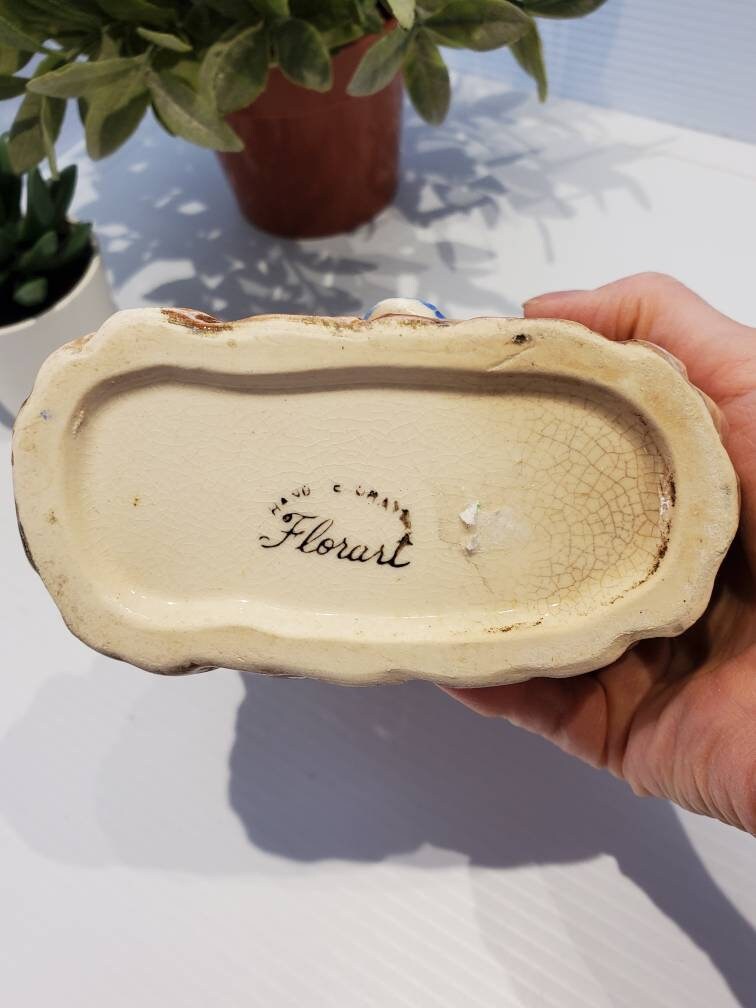 Vintage Ceramic Tree Branch With Bird Planter Pot Florart Etsy