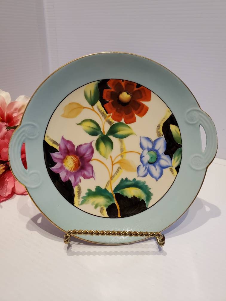 * antique plate ❀ 濃淡が美しい ボタニカル柄 プレート antique plate ❀ 濃淡が美しい ボタニカル柄 プレート Vintage