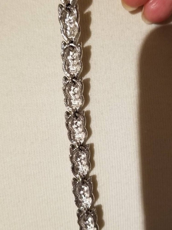 Vintage Link Leaf Necklace And Bracelet Set, Mid … - image 10