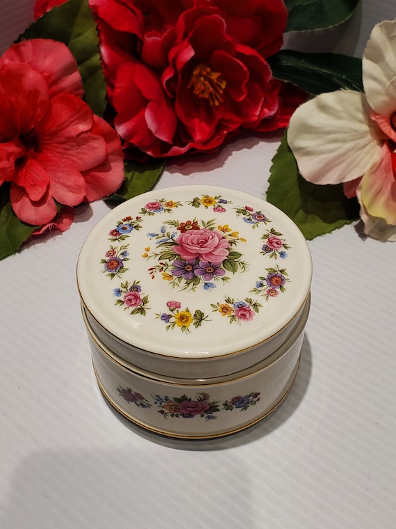 Vintage Porcelain Sadler England Lidded Floral Jew