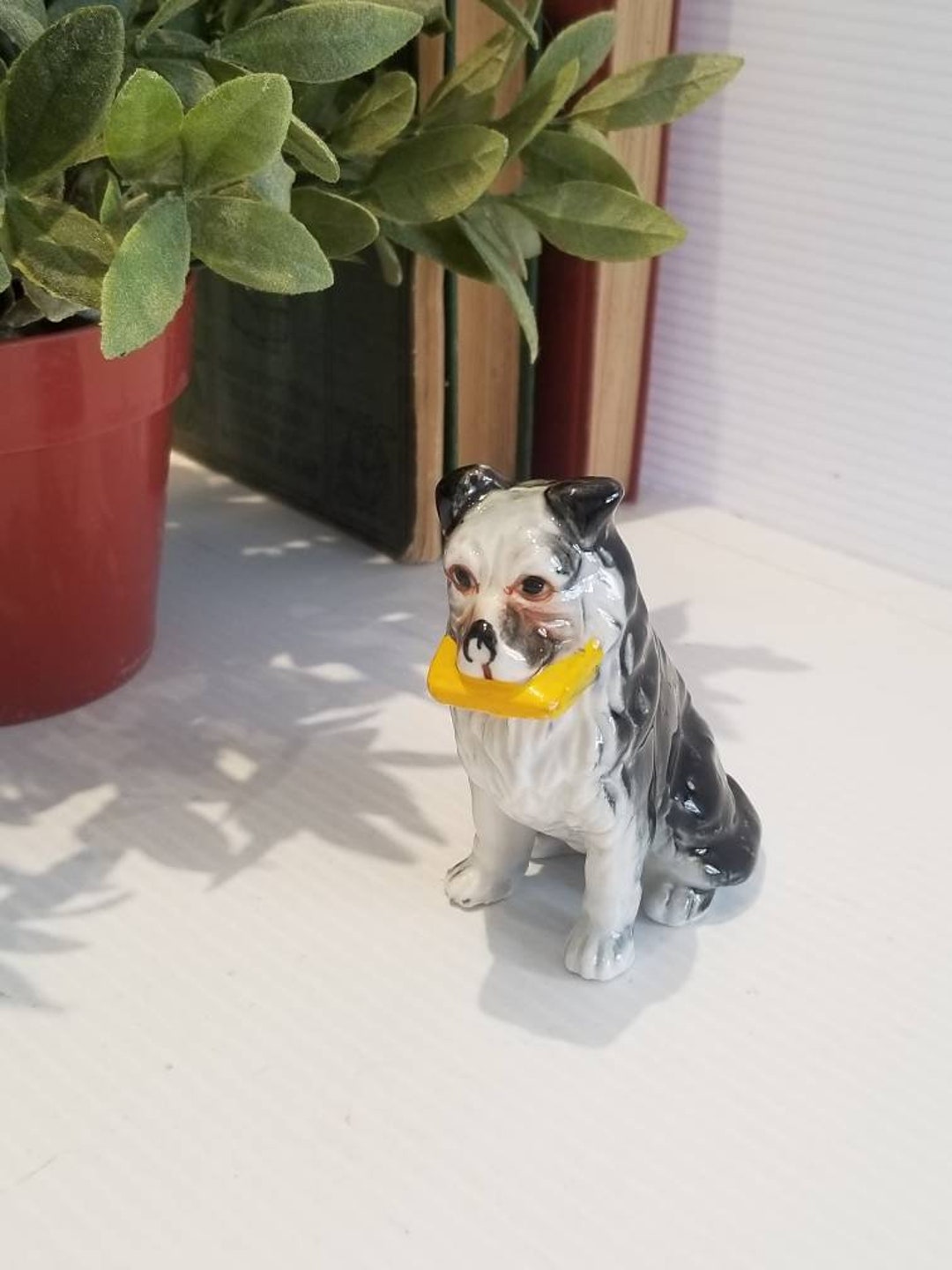 ヴィンテージ 陶器製 犬の郵便物付き置物、犬のコレクション