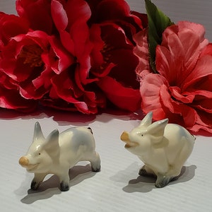 Vintage Ceramic Pig Figurine Lot, Two Pig Figurines, Pig ornaments, Pig Decorations, Pig Giftware, Pig Decor, Pig Collectibles, Pair Of Pigs