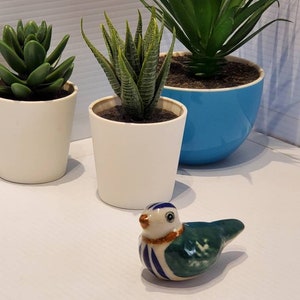 Vintage Mexican Tonala Pottery Bird Figurine, Handmade Mexican Bird Figurine, Bird Decor, Artisan Erandi, Mexican Decor, Bird Giftware