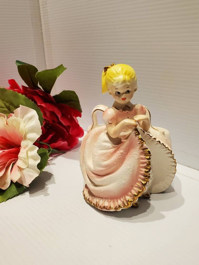 Pink Lady Figurine Etsy