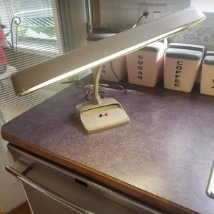 Vintage Gooseneck Desk Lamp,  Marks Deluxe, Retro Decor, Mid Century, Adjustable Desk Lamp, Office Vintage Lighting, Bendable, Circa 60s