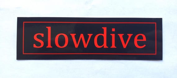 SLOWDIVE shoegaze Band Rectangle Premium Glossy Vinyl STICKER