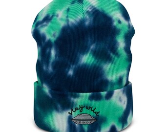 Tie-dye UFO beanie