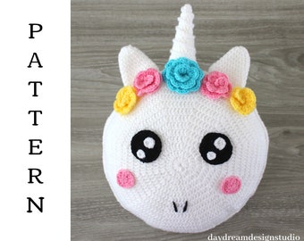 Crochet Unicorn Pillow Pattern, Crochet Pillow Pattern, Crochet Unicorn Cushion, Crochet Unicorn Plushie, INSTANT PDF DOWNLOAD